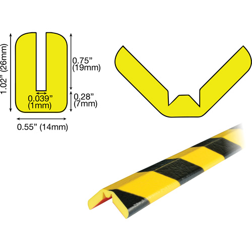 Butoir de protection de rebords mod&egrave;le W 5M, Longueur 16,42' (5 m) PB Rental Co. Ltd.