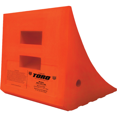 70 Ton Large Equipment Wheel Chock, Urethane, Orange PB Rental Co. Ltd.