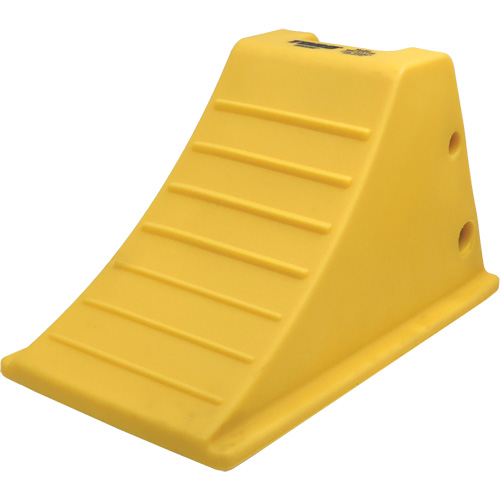 75 Ton Large Equipment Wheel Chock with Aluminum Cleats, Urethane, Yellow PB Rental Co. Ltd.