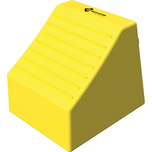 Checkers Safety Heavy-Duty Ultra Class Mining Wheel Chock without Bracket, HDPE, Yellow, 14-1/2" W x 17-1/2" D x 16" H PB Rental Co. Ltd.
