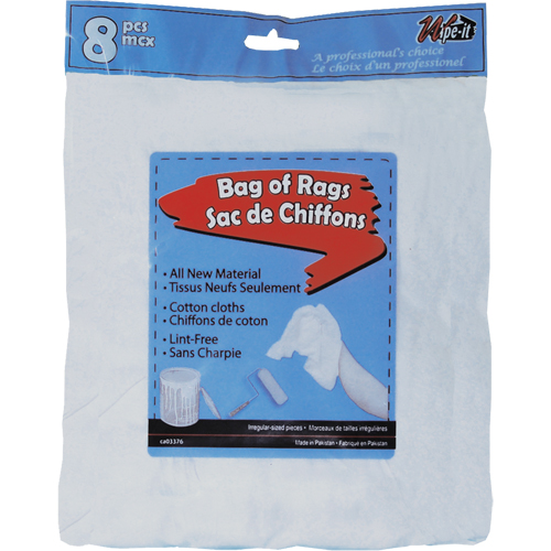 Wiping Cloths, Cotton, White, 1 lbs. PB Rental Co. Ltd.