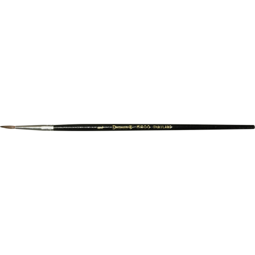 Black Pointed Bristle Artist Brush, 2.5 mm Brush Width, Camel Hair, Wood Handle PB Rental Co. Ltd.