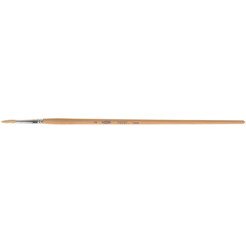 Pure White Bristle Round Marking Paint Brush, 5/32" Brush Width, White China, Wood Handle PB Rental Co. Ltd.