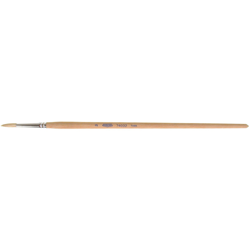 Pure White Bristle Round Marking Paint Brush, 3/16" Brush Width, White China, Wood Handle PB Rental Co. Ltd.