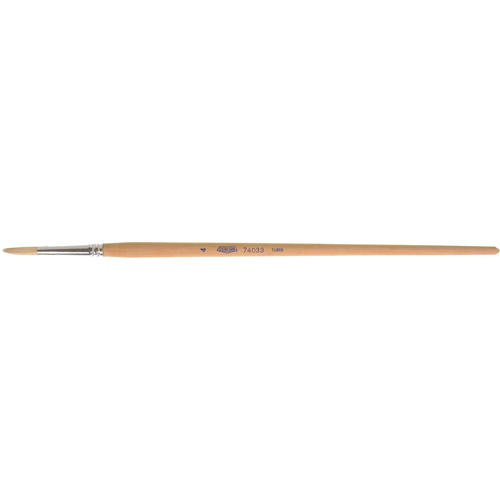 Pure White Bristle Round Marking Paint Brush, 7/32" Brush Width, White China, Wood Handle PB Rental Co. Ltd.
