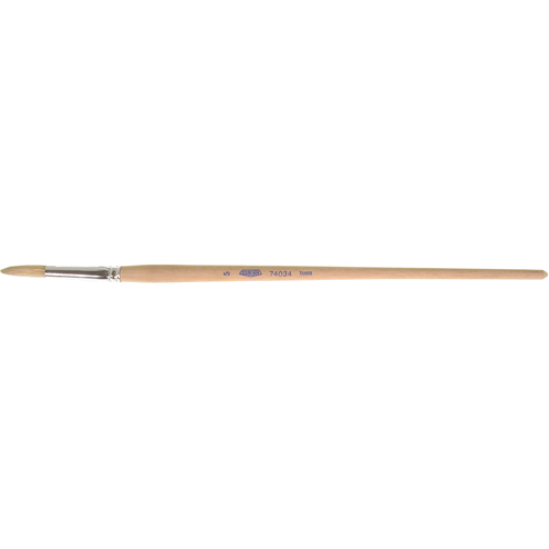Pure White Bristle Round Marking Paint Brush, 1/4" Brush Width, White China, Wood Handle PB Rental Co. Ltd.