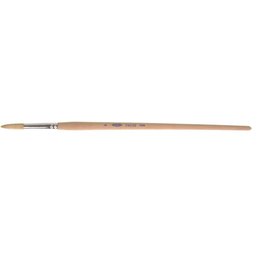 Pure White Bristle Round Marking Paint Brush, 9/32" Brush Width, White China, Wood Handle PB Rental Co. Ltd.