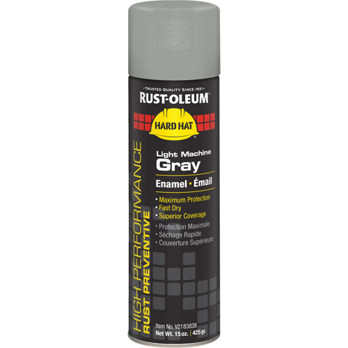 Peinture-&eacute;mail en a&eacute;rosol syst&egrave;me V2100, Gris machine p&acirc;le, Brillant, 15 oz, Canette a&eacute;rosol PB Rental Co. Ltd.