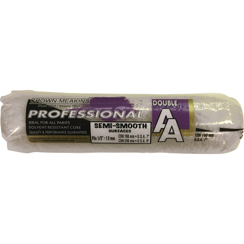 Professional AA Synthetic Paint Roller Cover, 13 mm (1/2") Nap, 240 mm (9-1/2") L PB Rental Co. Ltd.