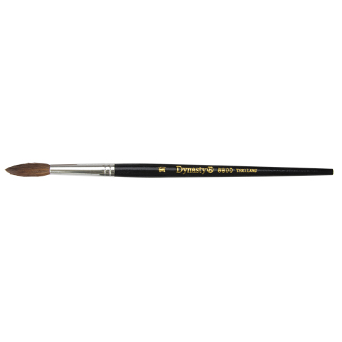 Black Pointed Bristle Artist Brush, 5.7 mm Brush Width, Camel Hair, Wood Handle PB Rental Co. Ltd.