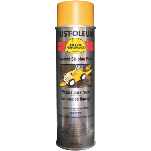Peinture de traçage en a&eacute;rosol syst&egrave;me 2300 haute performance applicable en position invers&eacute;e, Jaune, 18 oz, Canette a&eacute;rosol PB Rental Co. Ltd.