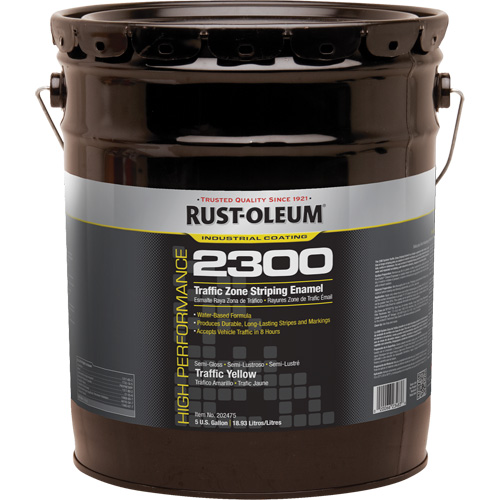 Peinture pour traçage de ligne invers&eacute;e Syst&egrave;me 2300 &agrave; haut rendement, Jaune, 5 gal., Seau PB Rental Co. Ltd.