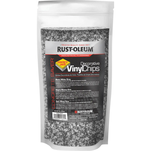 Pastilles de vinyle d&eacute;coratives Concrete Saver, 0,5 kg, Sac, M&eacute;lange noir/blanc/gris PB Rental Co. Ltd.