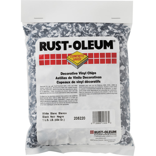 Concrete Saver&reg; Decorative Vinyl Chips, 0.5 kg, Bag, Black/White Blend PB Rental Co. Ltd.