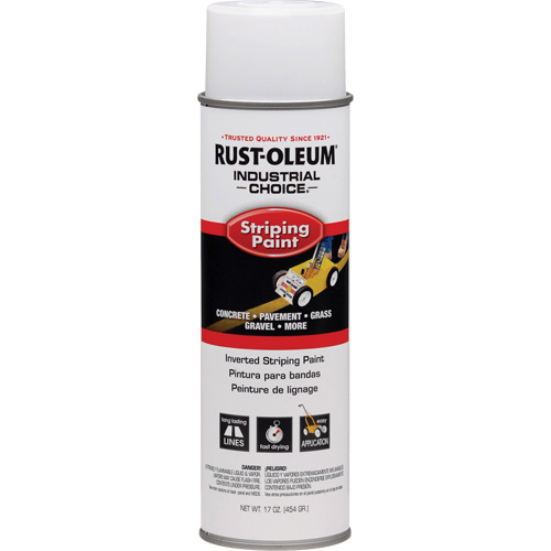 Peinture de traçage en a&eacute;rosol syst&egrave;me S1600 Industrial Choice applicable en position invers&eacute;e, Blanc, 18 oz, Canette a&eacute;rosol PB Rental Co. Ltd.