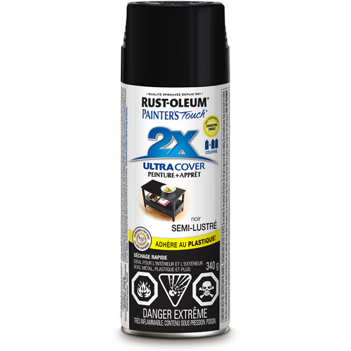 Painter's Touch&reg; Ultra Cover Paint, Black, Semi-Gloss, Aerosol Can PB Rental Co. Ltd.