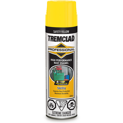 &eacute;mail antirouille de qualit&eacute; professionnelle Tremclad, Jaune s&eacute;curit&eacute;, Tr&egrave;s brillant, Canette a&eacute;rosol PB Rental Co. Ltd.