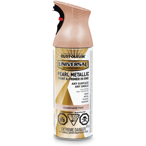 Universal&reg; Pearl Paint & Primer In One Spray Paint, Champagne Pink, Metallic, Aerosol Can PB Rental Co. Ltd.