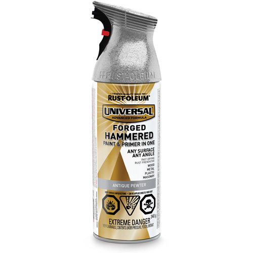 Universal&reg; Paint & Primer In One, Antique Pewter, Hammered, Aerosol Can PB Rental Co. Ltd.