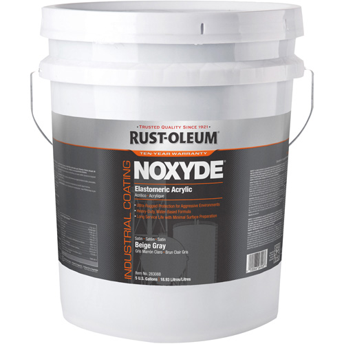 Rev&ecirc;tement acrylique &eacute;lastom&egrave;re Noxyde, 5 gal., Seau, Gris PB Rental Co. Ltd.