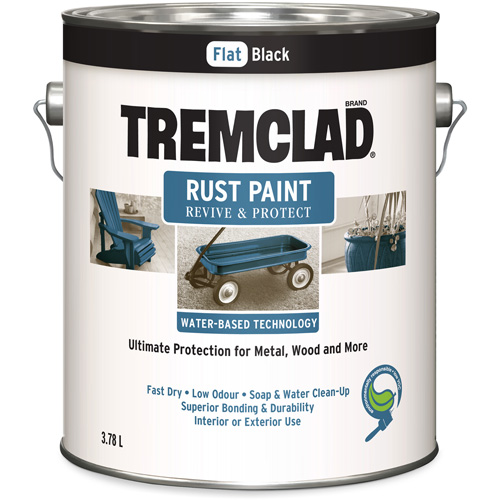 Tremclad&reg; Water-Based Rust Paint, 3.78 L, Gallon, Black PB Rental Co. Ltd.