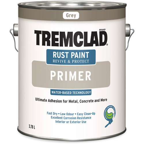 Tremclad&reg; Water-Based Rust Paint Primer, 3.78 L, Gallon, Grey PB Rental Co. Ltd.