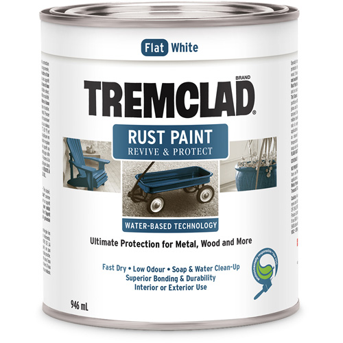 Tremclad&reg; Water-Based Rust Paint, 946 ml, Can, White PB Rental Co. Ltd.