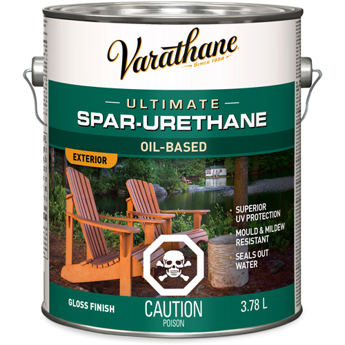 Varathane&reg; Diamond Outdoor Wood Finish, 3.78 L, Clear, Gloss PB Rental Co. Ltd.