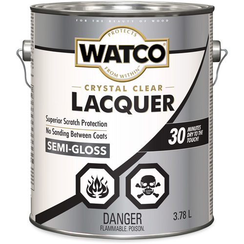 Watco&reg; Lacquer Wood Finish, 3.78 L, Clear, Semi-Gloss PB Rental Co. Ltd.
