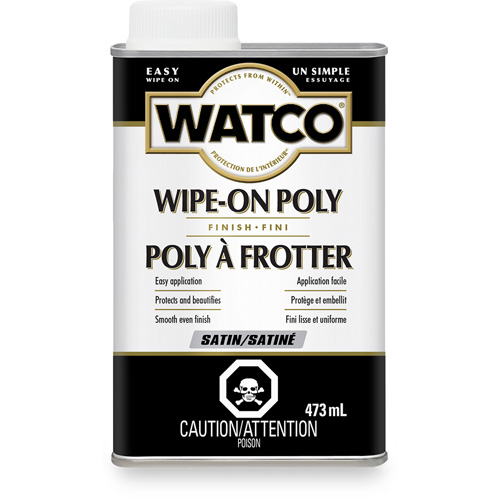 Teinture &agrave; essuyage en poly Watco, 473 ml, Transparent, Satin PB Rental Co. Ltd.