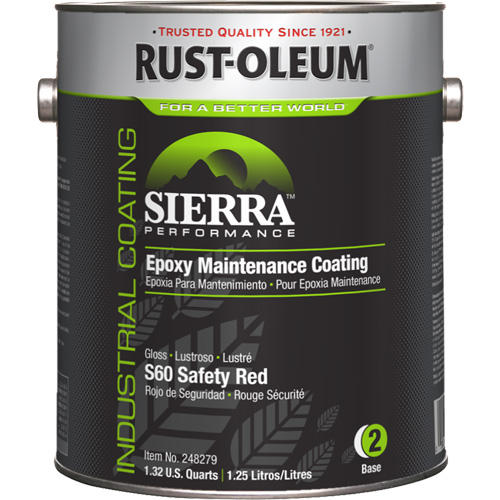 Composant de base du rev&ecirc;tement dentretien pour plancher Sierra Performance S60, 1 gal., &agrave; l'eau, Brillant, Rouge PB Rental Co. Ltd.