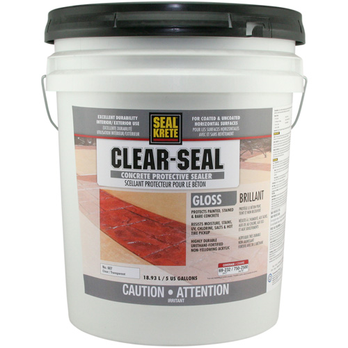 Produit d&eacute;tanch&eacute;it&eacute; protecteur Seal-Krete, 18,93 L, &agrave; l'eau, Brillant, Transparent PB Rental Co. Ltd.