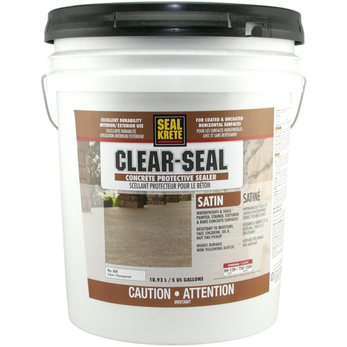 Seal-Krete&reg; Protective Sealer, 18.93 L, Water-Based, Satin, Clear PB Rental Co. Ltd.