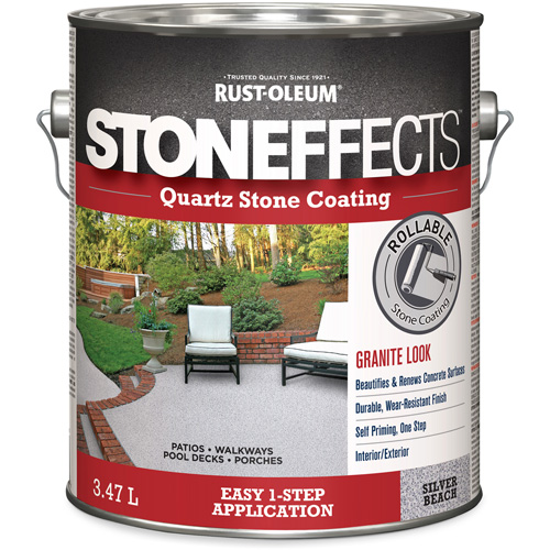 Stoneffects Quartz Stone Coating, 3.78 L, Water-Based, Textured, Grey PB Rental Co. Ltd.