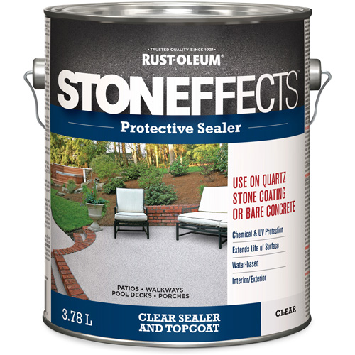 Produit d'&eacute;tanch&eacute;ifi&eacute; protecteur pour b&eacute;ton Stoneffects, 3,78 L, &agrave; l'eau, Transparent, Transparent PB Rental Co. Ltd.