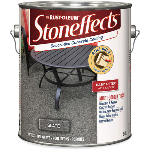 Stoneffects Decorative Concrete Coating, 3.4 L, Solvent-Based, Textured, Grey PB Rental Co. Ltd.