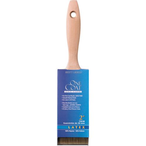 Pinceau pour murs et garnitures 100% One Coat, Polyester, Manche Bois, Largeur de 2" PB Rental Co. Ltd.