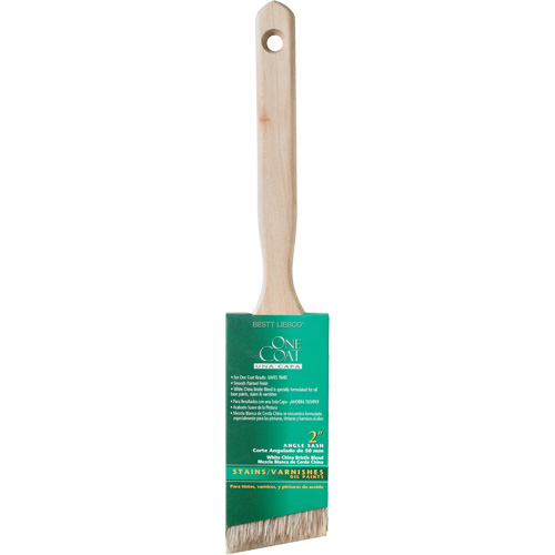 Brosse de pouce &agrave; angle One Coat, Soie blanche, Manche Bois, Largeur de 2" PB Rental Co. Ltd.
