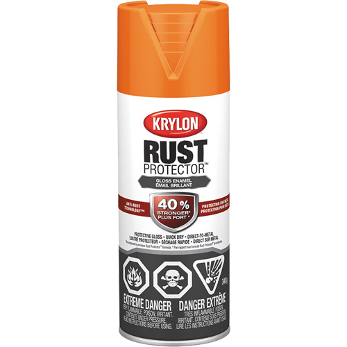 Rust Protector&reg; Enamel Paint, Orange, Gloss, 12 oz., Aerosol Can PB Rental Co. Ltd.