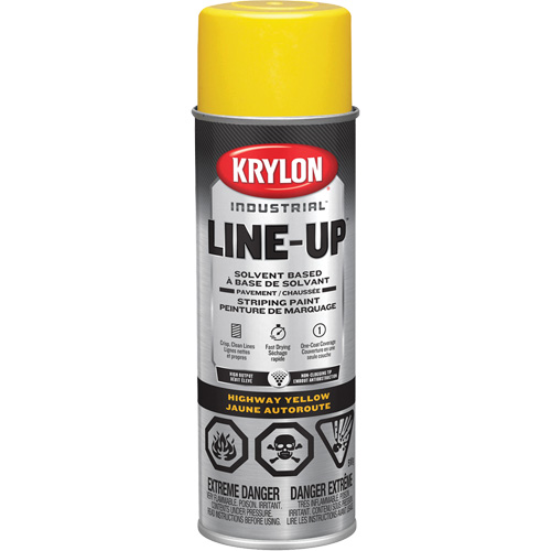 Peinture de marquage professionnelle &agrave; base de solvant, Jaune, 18 oz, Canette a&eacute;rosol PB Rental Co. Ltd.