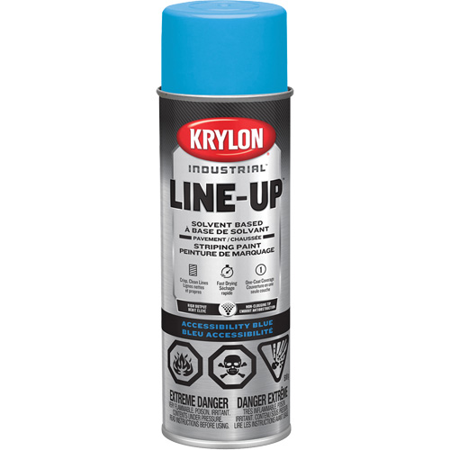 Industrial LINE-UP Solvent-Based Pavement Striping Aerosol Paint, Blue, 18 oz., Aerosol Can PB Rental Co. Ltd.