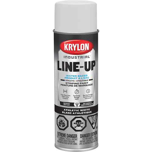 Peinture en a&eacute;rosol industrielle pour le marquage de terrain de gymnastique LINE-UP, Blanc, 18 oz, Canette a&eacute;rosol PB Rental Co. Ltd.