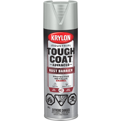 Tough Coat&reg; Advanced Paint with Rust Barrier Technology, Aluminum, Metallic, 425 g, Aerosol Can PB Rental Co. Ltd.