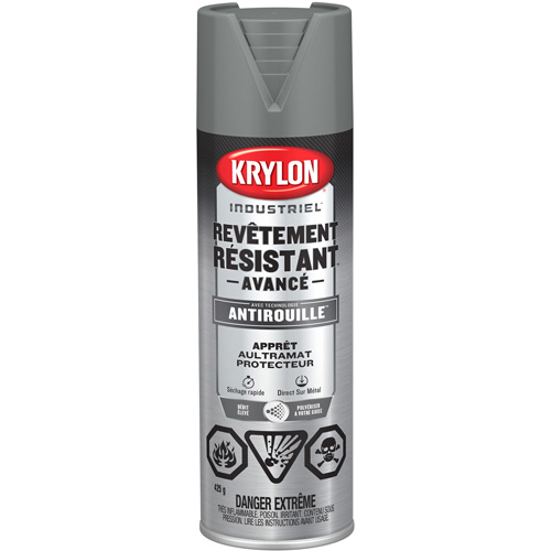 Peinture Tough Coat avec technologie Rust Barrier, Appr&ecirc;t gris, Ultra-mat, 425 g, Canette a&eacute;rosol PB Rental Co. Ltd.