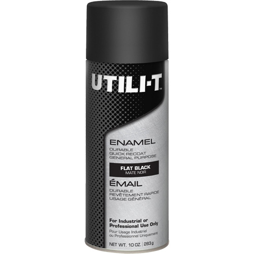 UTILI-T General Purpose Enamel Spray Paint, Black, Flat, 10 oz./283 g, Aerosol Can PB Rental Co. Ltd.