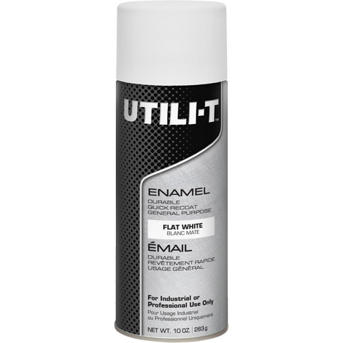 UTILI-T General Purpose Enamel Spray Paint, White, Flat, 10 oz./283 g, Aerosol Can PB Rental Co. Ltd.