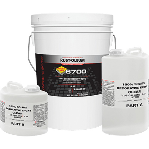 6700 100% Solids Decorative Epoxy, 3 gal., Epoxy-Based, High-Gloss, Clear PB Rental Co. Ltd.