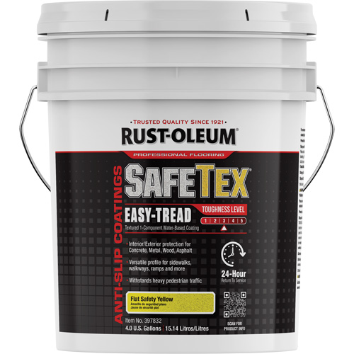 SafeTex&reg; Easy-Tread Acrylic Coating, 4 gal., Water-Based, Flat/Textured, Yellow PB Rental Co. Ltd.