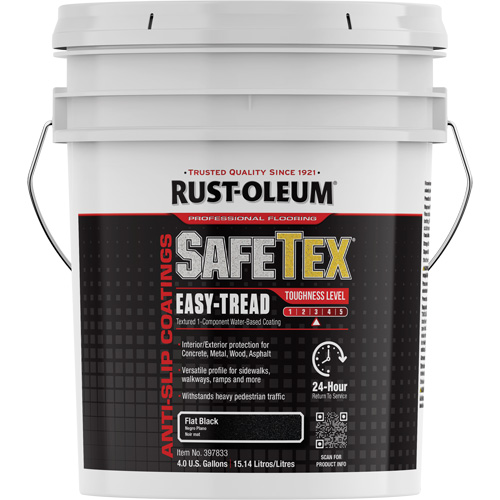 Rev&ecirc;tement d'acrylique SafeTex Easy-Tread, 4 gal., &agrave; l'eau, Plat/Textur&eacute;, Noir PB Rental Co. Ltd.