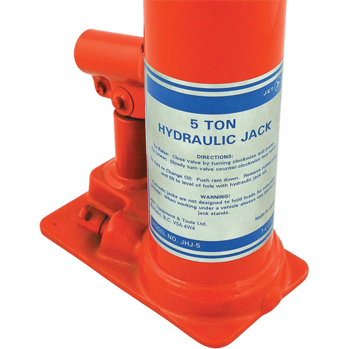 JHJ-5 Crics &agrave; bouteille pour usage tr&egrave;s intensif, 5 tonne(s), 15-3/8" Hauteur &eacute;lev&eacute;e PB Rental Co. Ltd.